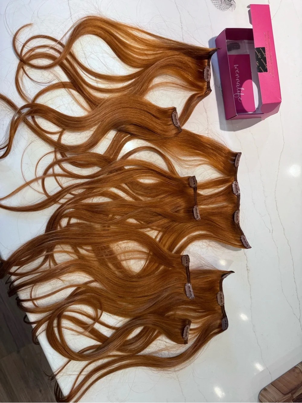 Wennalife Warm Auburn Clip-In Remy Hair Extensions